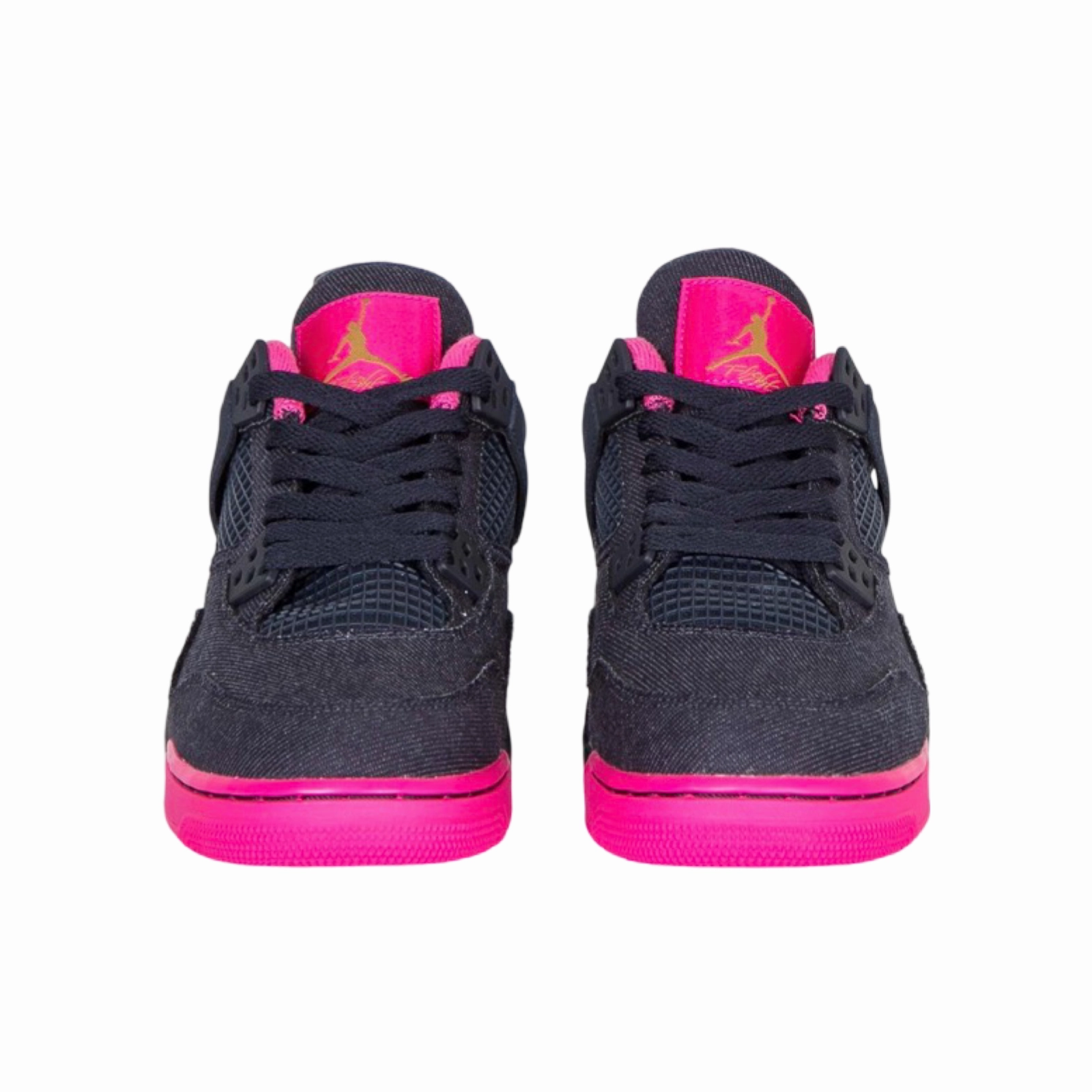 Air Jordan 4 GS Denim Dark Obsidian Metallic Gold Pink Basketball Shoes