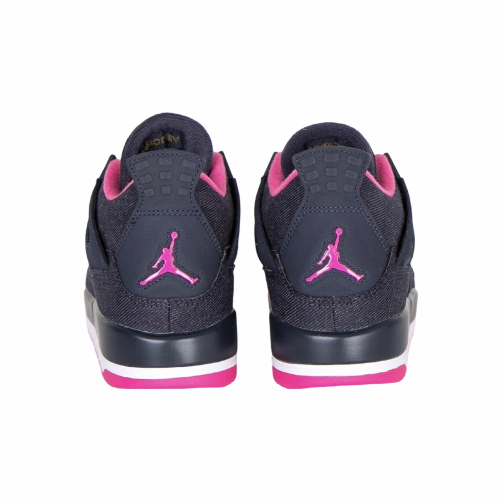 Air Jordan 4 GS Denim Dark Obsidian Metallic Gold Pink Basketball Shoes