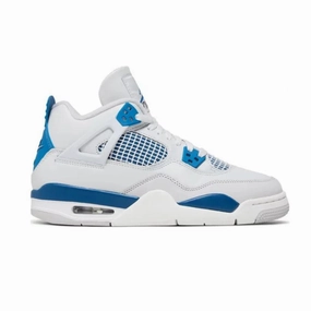 Air Jordan 4 GS Retro Military Blue Off White Neutral Grey Off-White footwear options