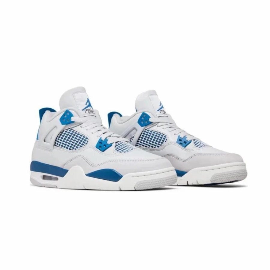 Air Jordan 4 GS Retro Military Blue Off White Neutral Grey Snowproof Outdoor Boots