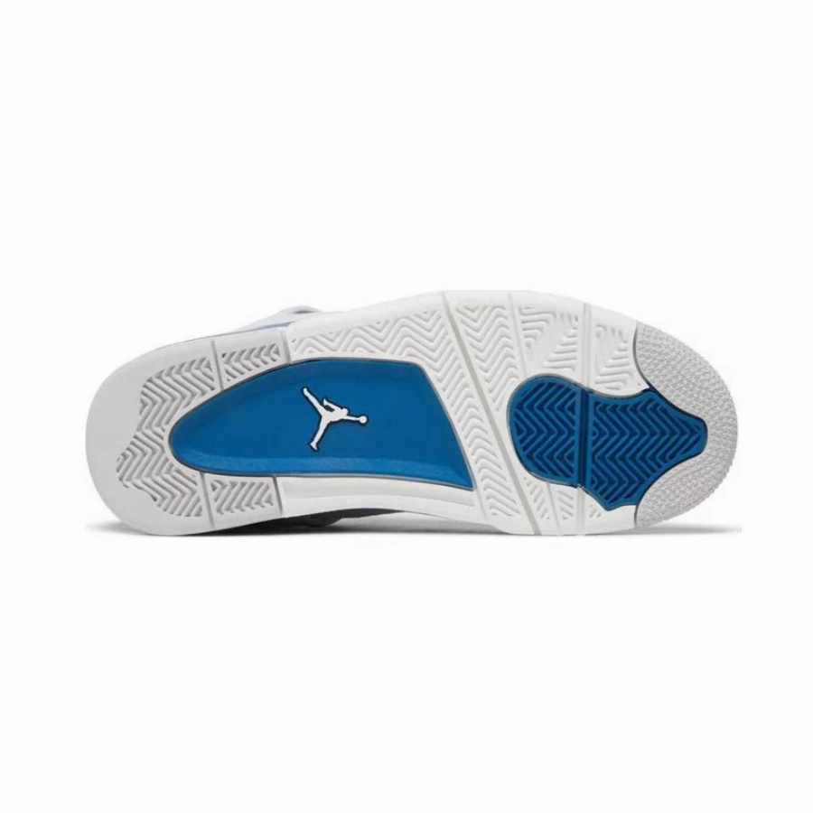 Air Jordan 4 GS Retro Military Blue Off White Neutral Grey Snowproof Outdoor Boots