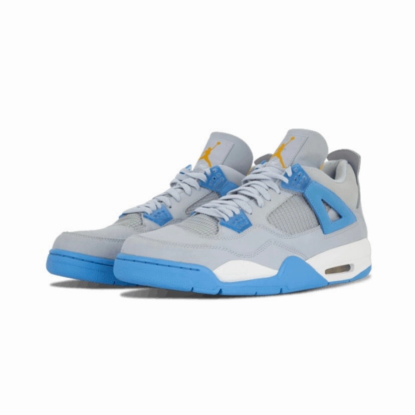 Air Jordan 4 Retro 2006 Mist Blue University Blue Gold Leaf White Retro Sneakers