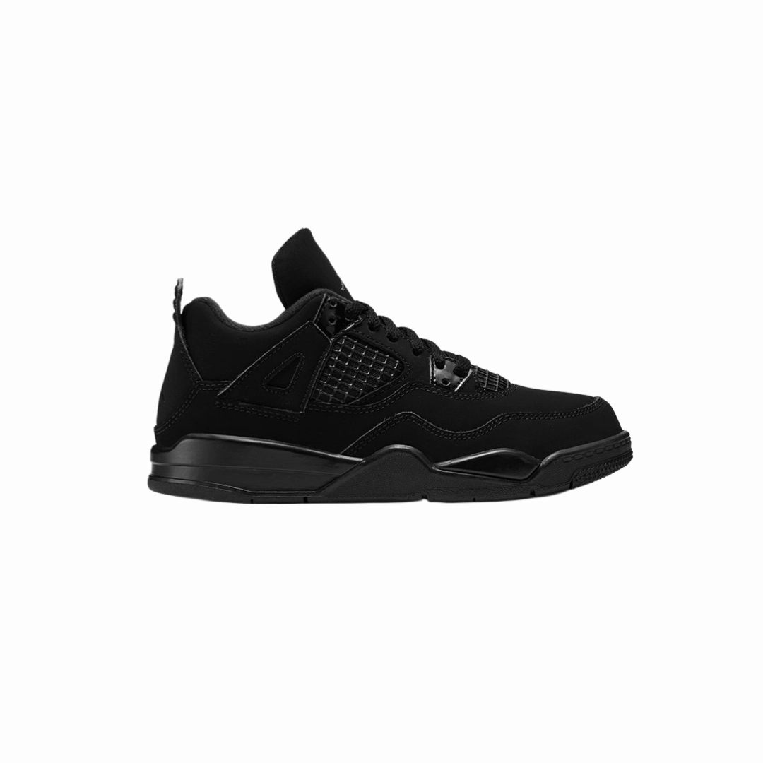 Air Jordan 4 Retro Black Cat (2020) PS Black Black Light Graphite Basketball Shoes