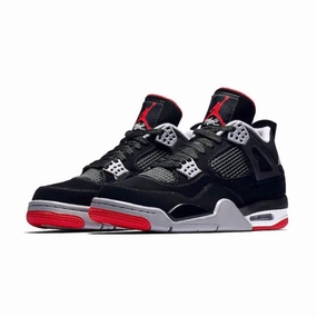 Air Jordan 4 Retro Bred (2019) Black Fire Red Tech Grey Air Jordan retro sneakers for street style