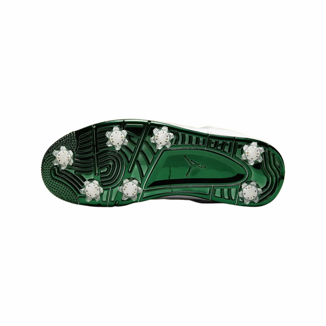 Air Jordan 4 Retro Golf Master Tournament White Metallic Green Basketball Shoes
