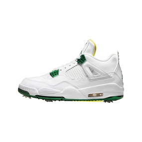 Air Jordan 4 Retro Golf Master Tournament White Metallic Green Air Jordan basketball shoes with classic look