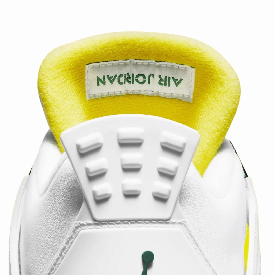 Air Jordan 4 Retro Golf Master Tournament White Metallic Green Basketball Shoes