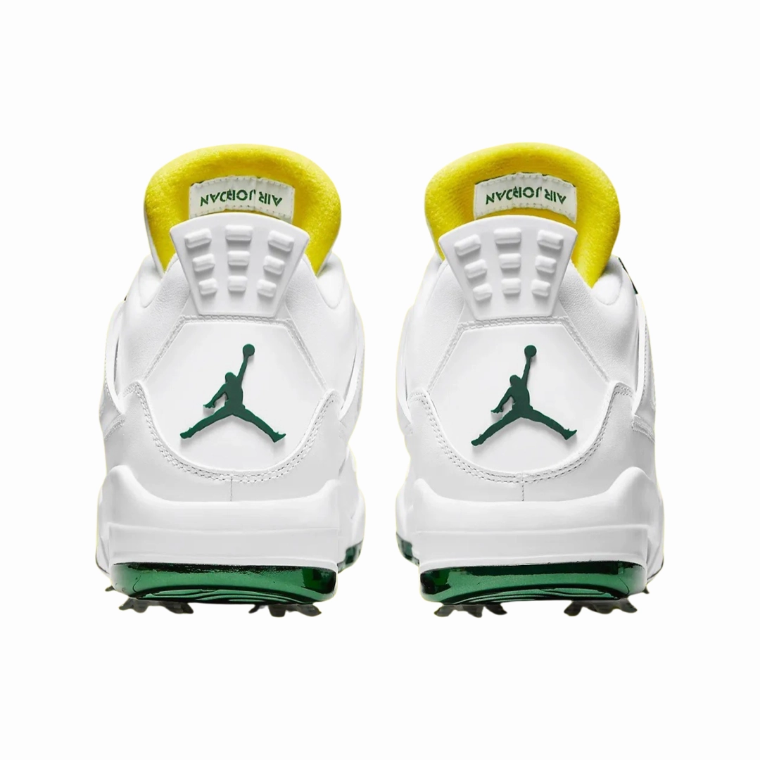Air Jordan 4 Retro Golf Master Tournament White Metallic Green Basketball Shoes