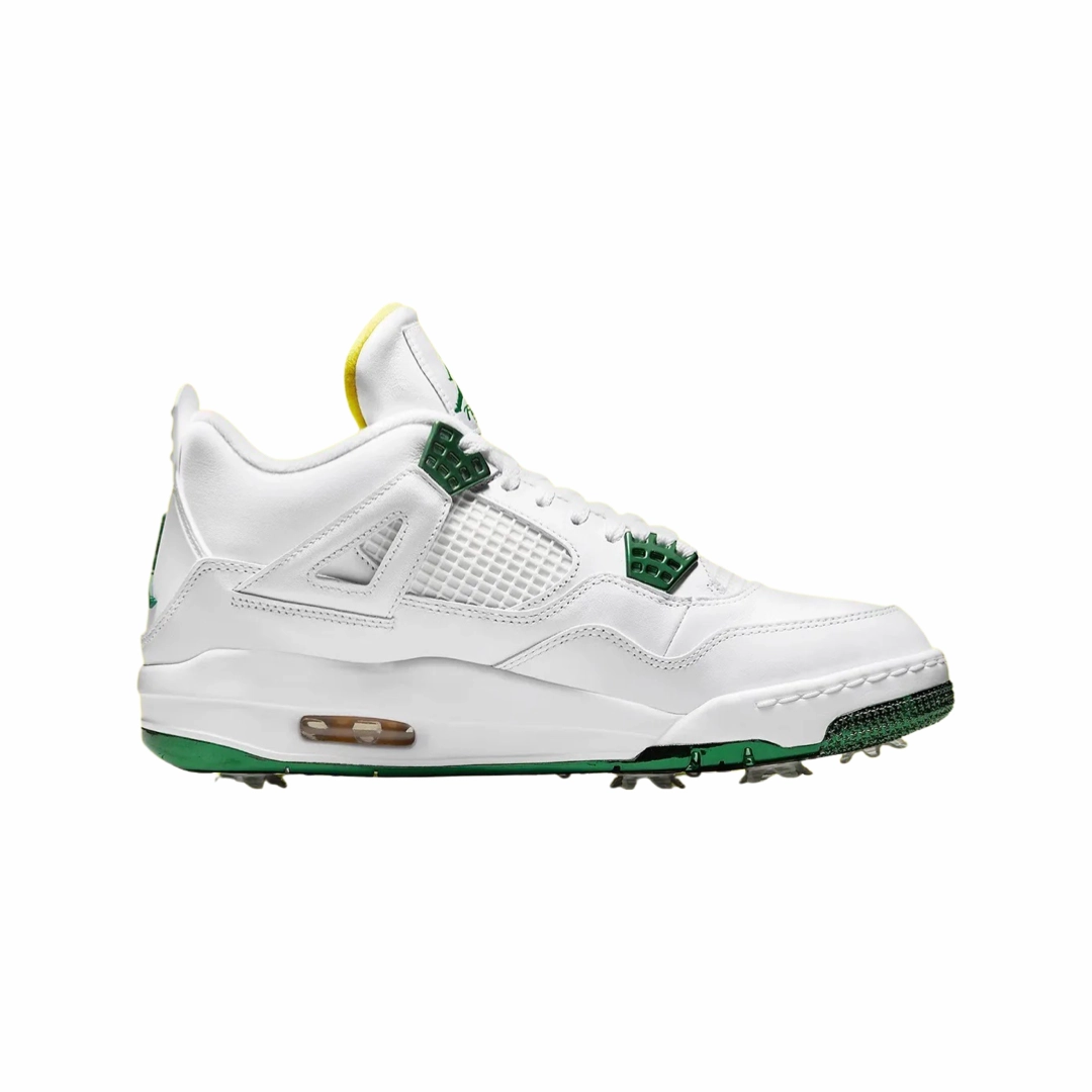 Air Jordan 4 Retro Golf Master Tournament White Metallic Green Basketball Shoes