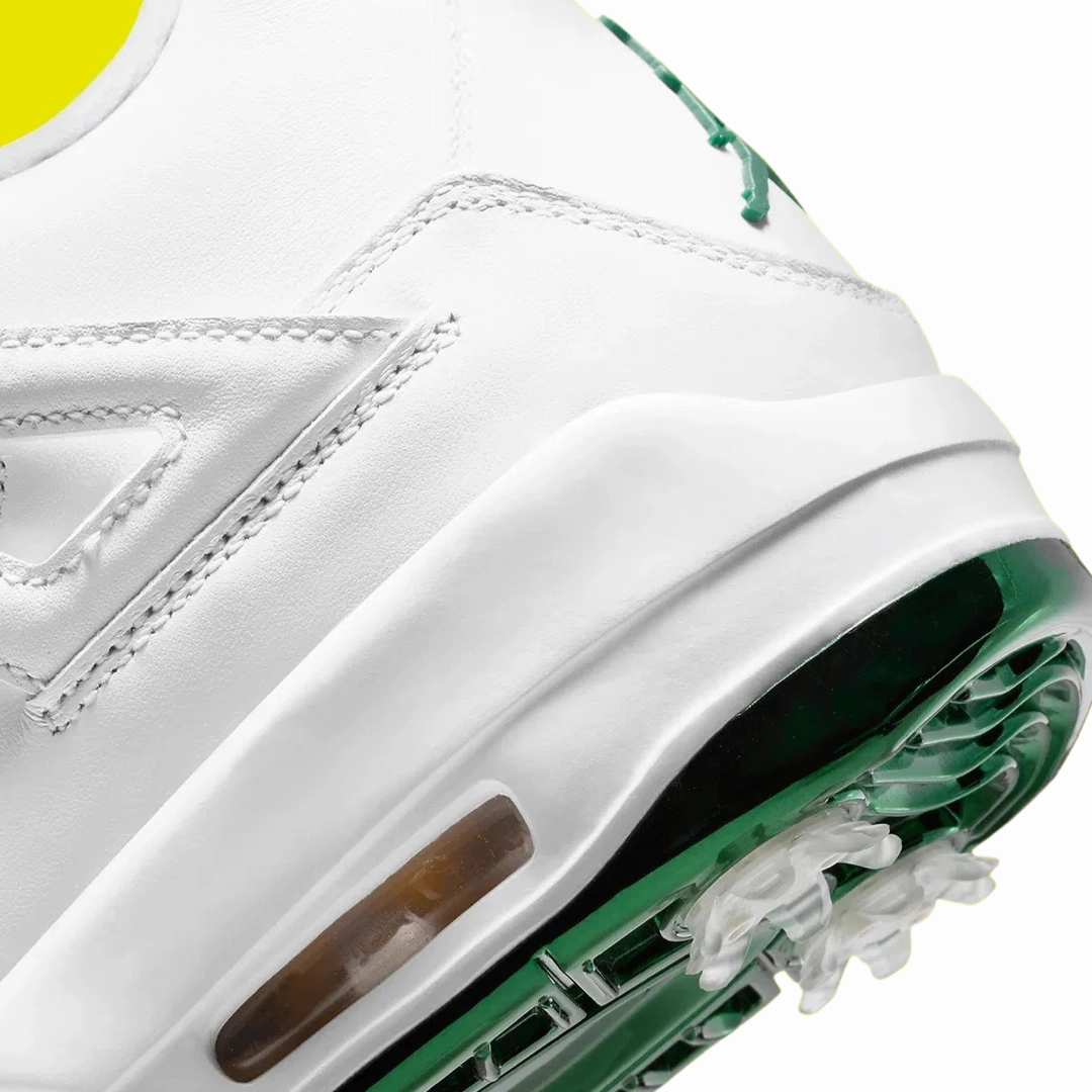 Air Jordan 4 Retro Golf Master Tournament White Metallic Green Basketball Shoes