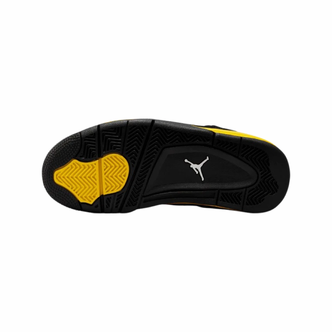 Air Jordan 4 Retro GS Thunder 2023 Black White Tour Yellow Basketball Shoes