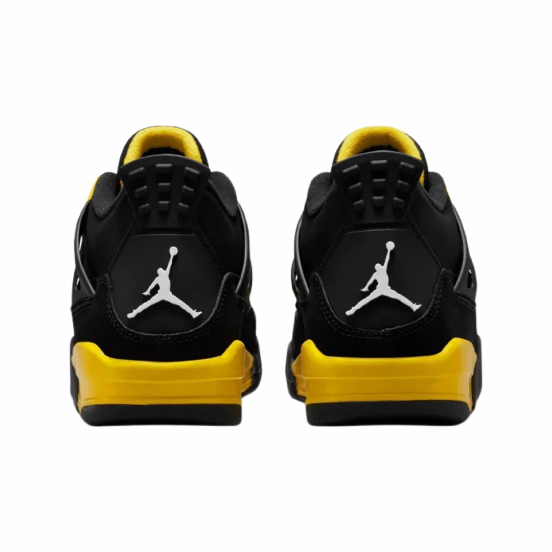 Air Jordan 4 Retro GS Thunder 2023 Black White Tour Yellow Basketball Shoes