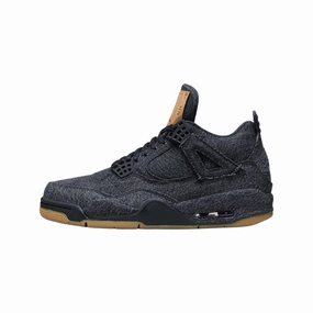 Air Jordan 4 Retro Levis Black Denim (Blank Tag) Air Jordan basketball shoes with classic look