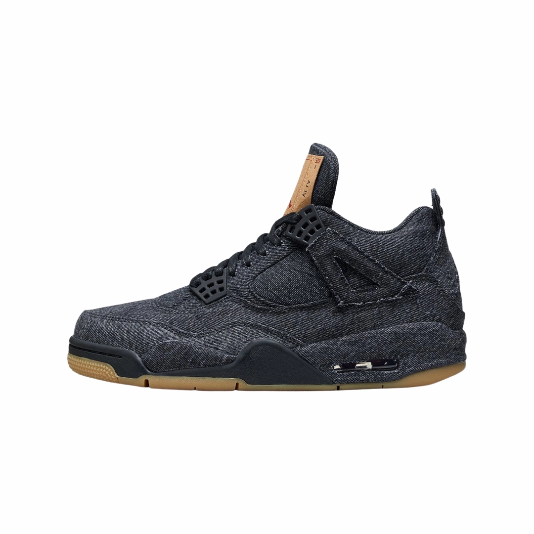 Air Jordan 4 Retro Levis Black Denim (Blank Tag) Air Jordan basketball shoes with classic look