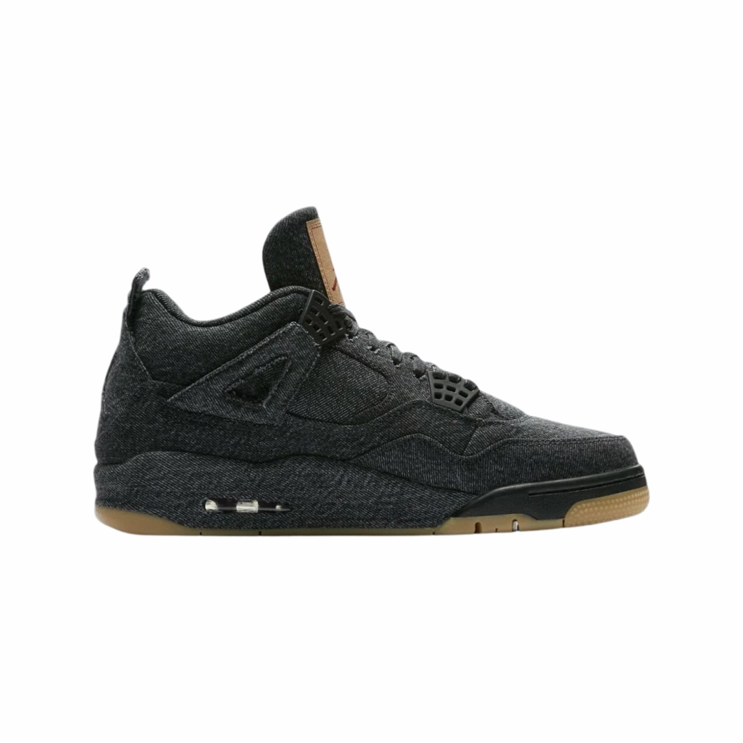 Air Jordan 4 Retro Levis Black Denim (Blank Tag) Basketball Shoes