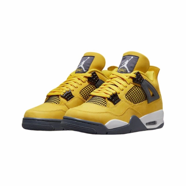Air Jordan 4 Retro Lightning 2021 Tour Yellow White Dark Blue Grey Air Jordan retro sneakers for street style