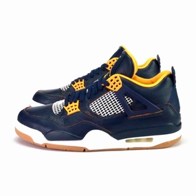 Air Jordan 4 retro "Dunk From Above" Midnight Navy Metallic Gold White Air Jordan retro sneakers for street style