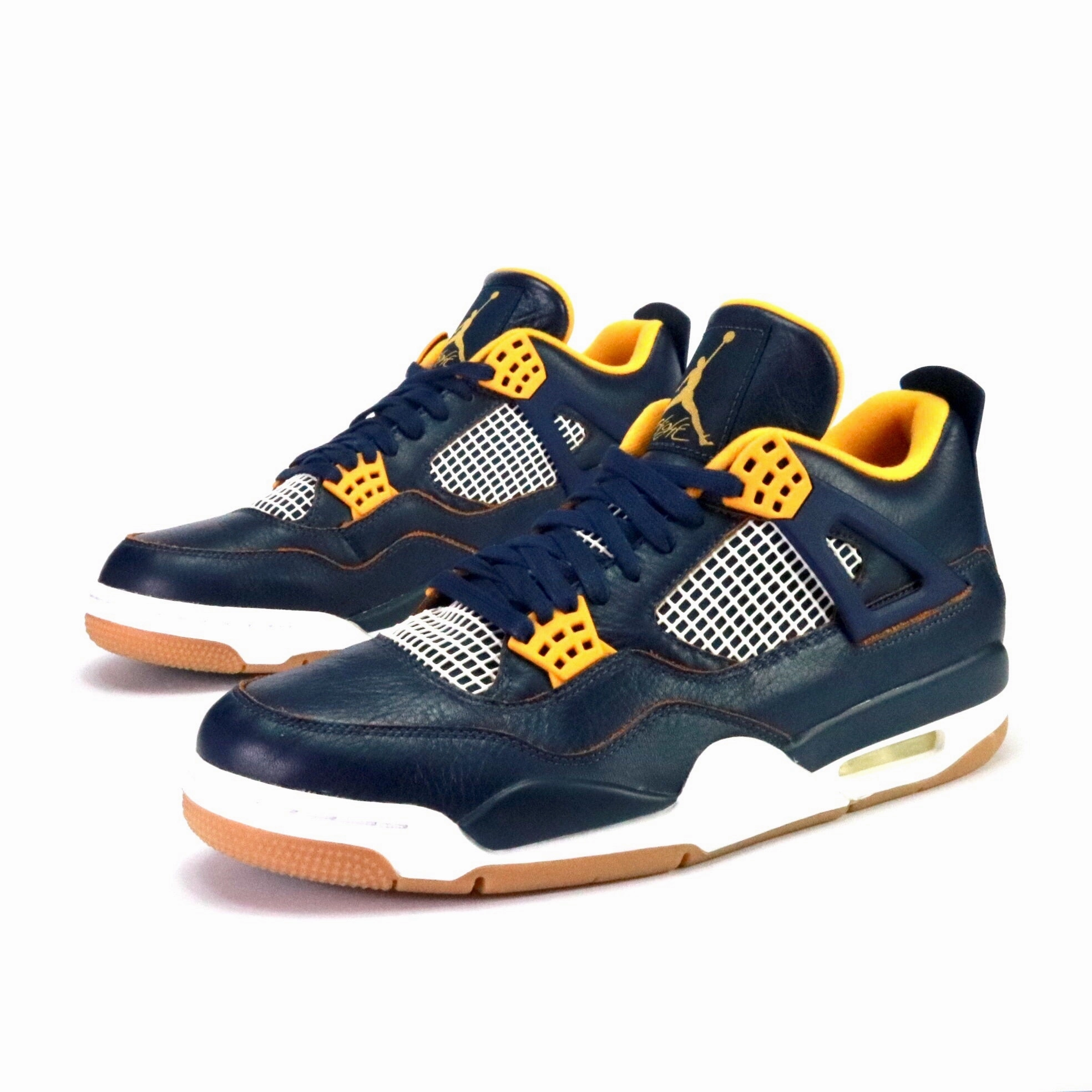 Air Jordan 4 retro "Dunk From Above" Midnight Navy Metallic Gold White Retro Sneakers