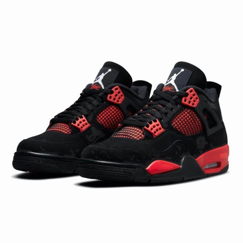 Air Jordan 4 Retro Red Thunder Black Multi Multi Air Jordan retro sneakers for street style