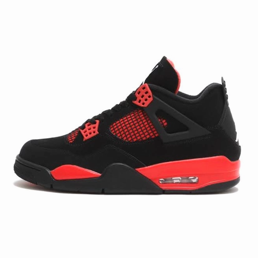 Air Jordan 4 Retro Red Thunder Black Multi Multi Retro Sneakers