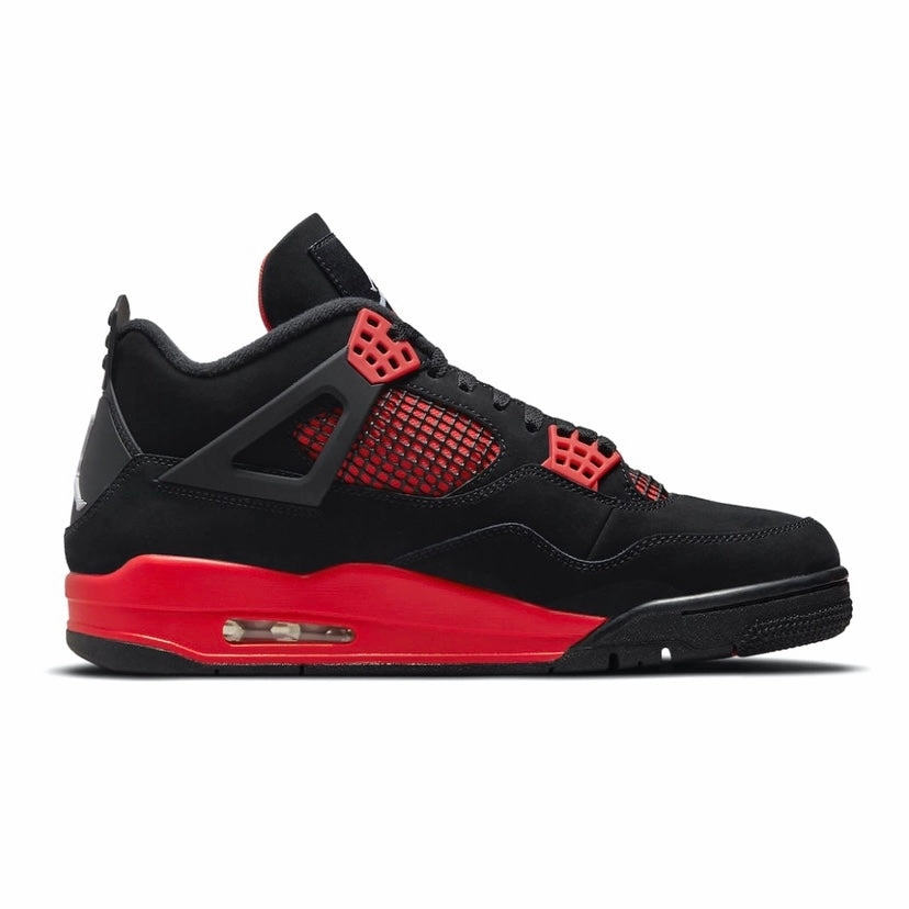 Air Jordan 4 Retro Red Thunder Black Multi Multi Retro Sneakers