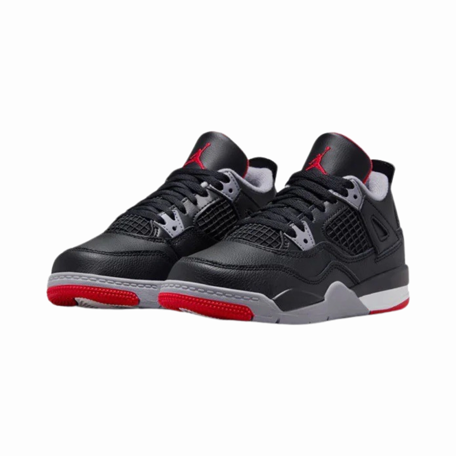 Air Jordan 4 Retro Reimagined BRED 2024 Black Fire Red Cement Grey  (Pre School) Basketball Shoes