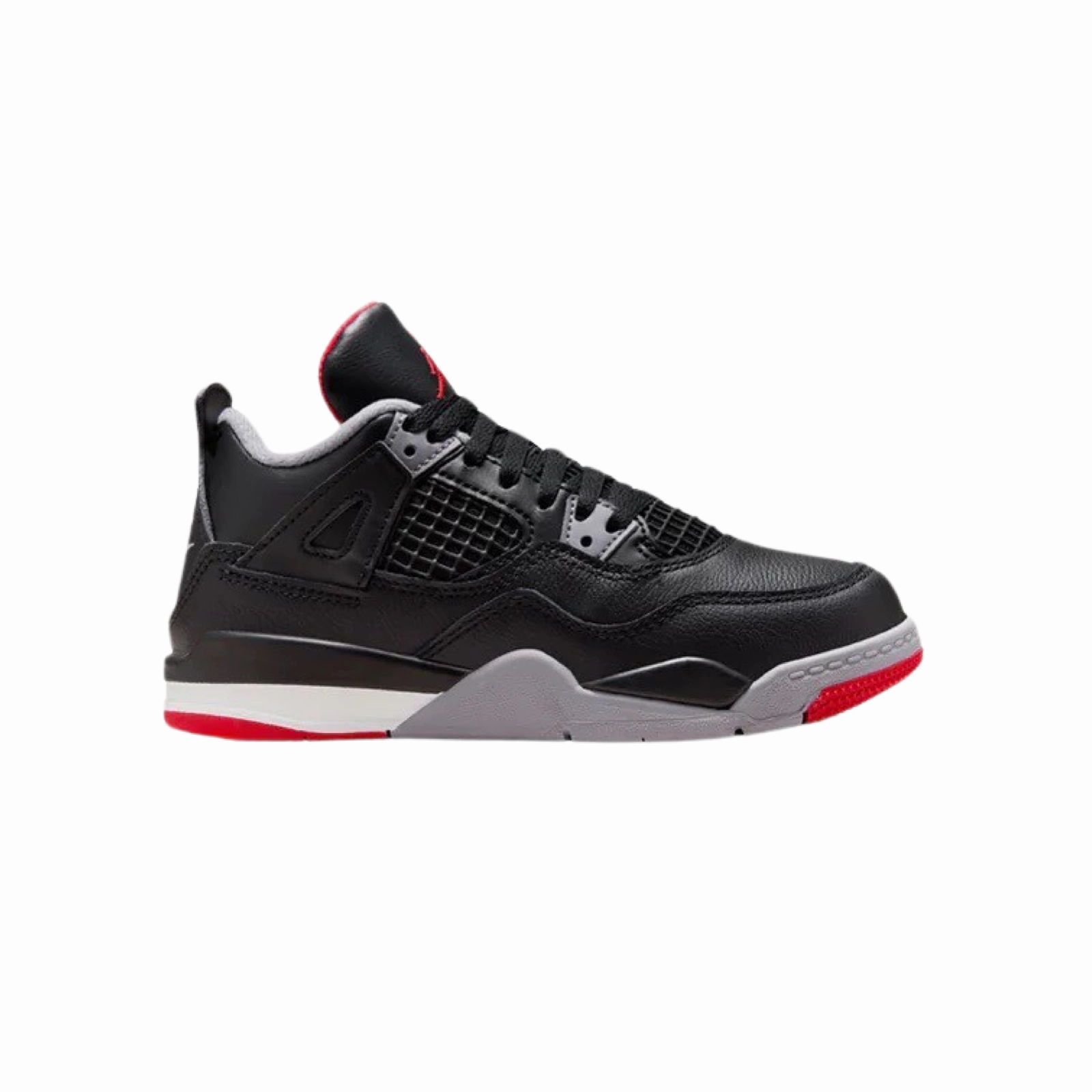 Air Jordan 4 Retro Reimagined BRED 2024 Black Fire Red Cement Grey  (Pre School) Basketball Shoes