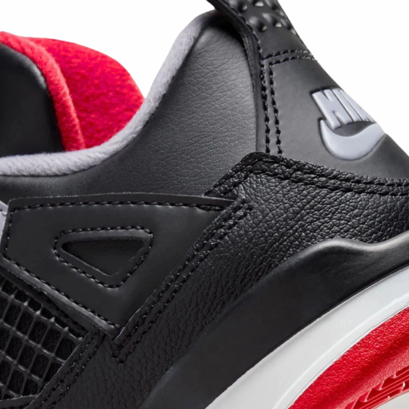 Air Jordan 4 Retro Reimagined BRED 2024 Black Fire Red Cement Grey  (Pre School) Basketball Shoes