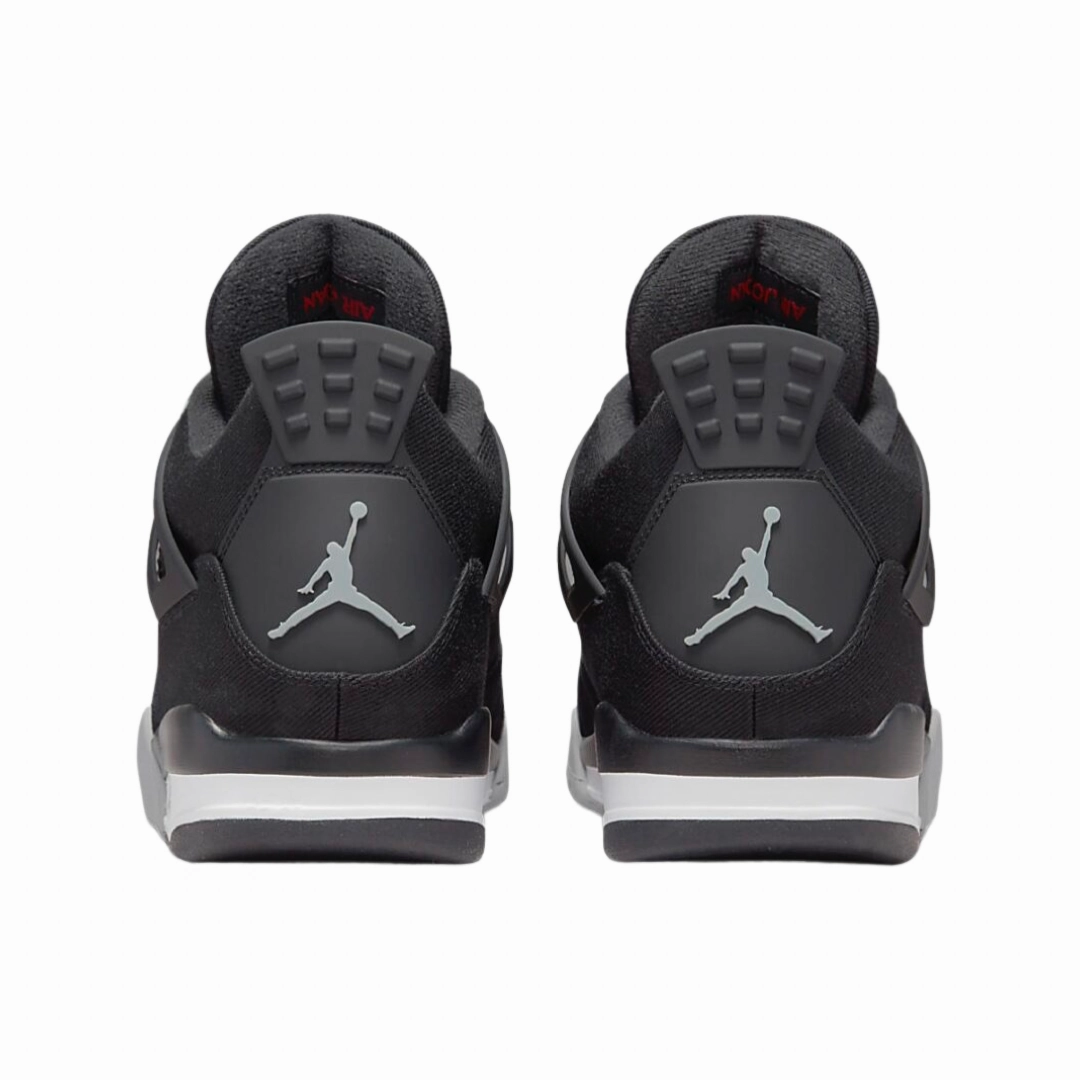 Air Jordan 4 Retro SE Black Canvas Black Light Steel Grey White Basketball Shoes