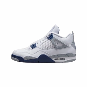 Air Jordan 4 Retro White Midnight Navy Air Jordan basketball shoes with classic look