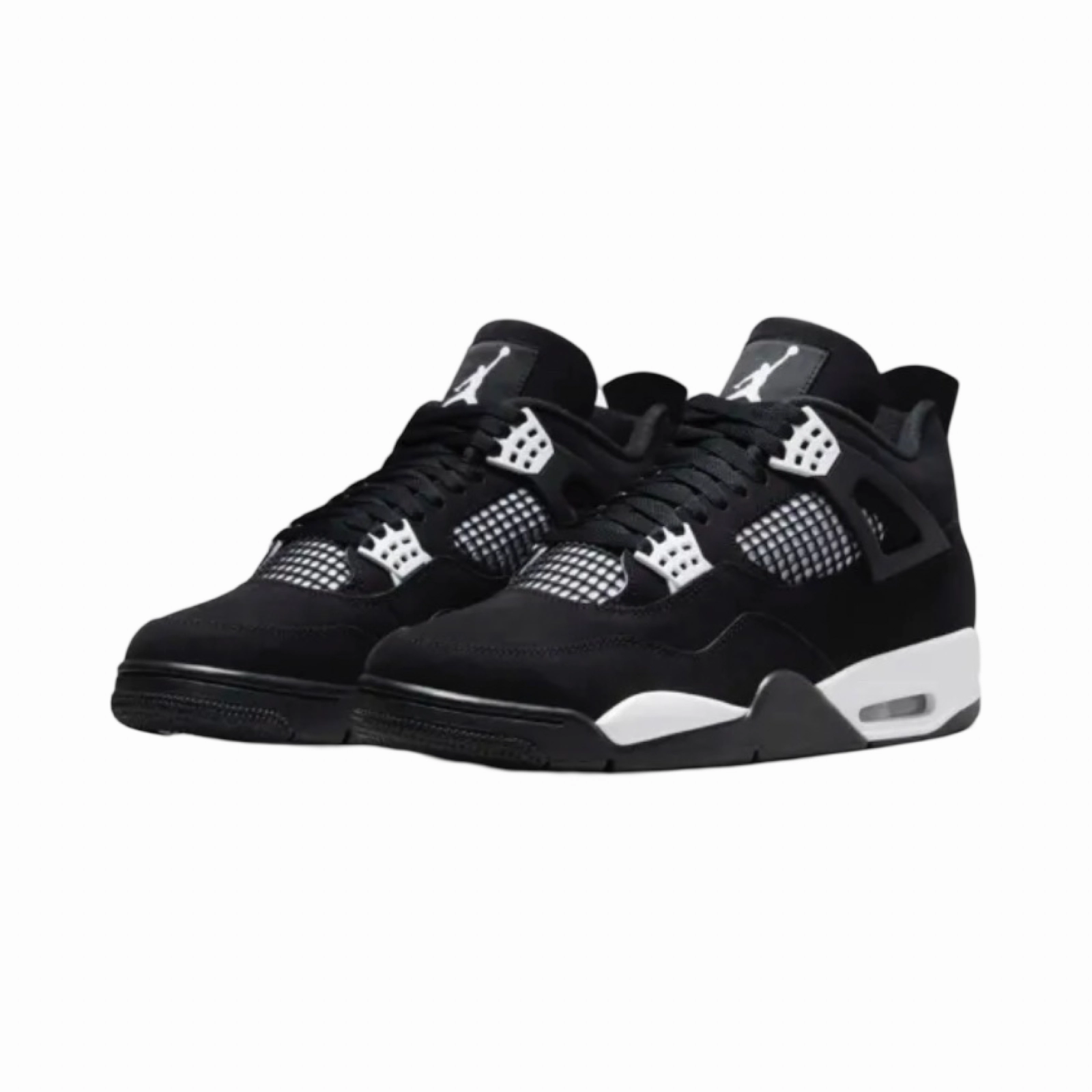Air Jordan 4 Retro White Thunder Black White Black Basketball Shoes