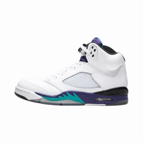 Air Jordan 5 Retro 'White Grape' 2013 Emerald Grape Ice Black Air Jordan retro sneakers for street style
