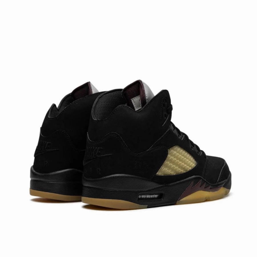 Air Jordan 5 Retro A Ma Maniere Dusk Black Burgundy Crush Black Pale Ivory Basketball Shoes