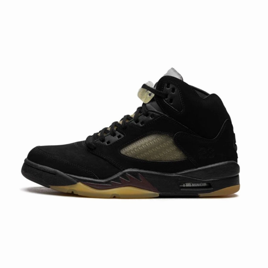 Air Jordan 5 Retro A Ma Maniere Dusk Black Burgundy Crush Black Pale Ivory Basketball Shoes