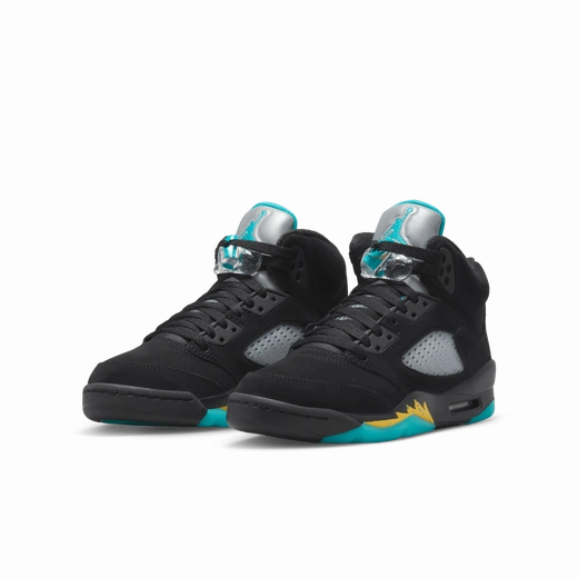 Air Jordan 5 Retro Aqua Black Aquatone Taxi Basketball Shoes