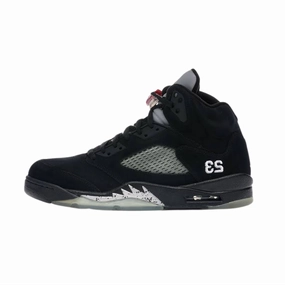 Air Jordan 5 Retro Black Metallic Silver 2011 Air Jordan basketball shoes with classic look