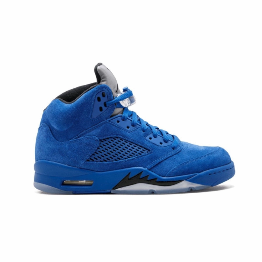 Air Jordan 5 Retro Blue Suede Game Royal Black Air Jordan basketball shoes with classic look