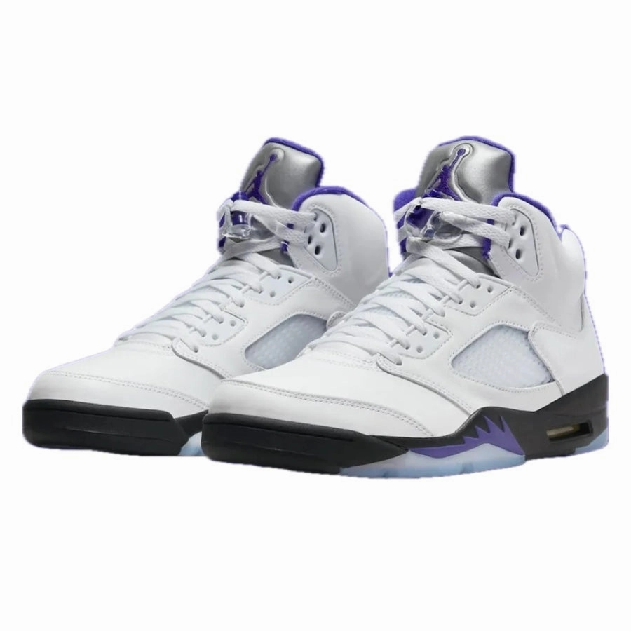 Air Jordan 5 Retro Dark Concord White Black Basketball Shoes