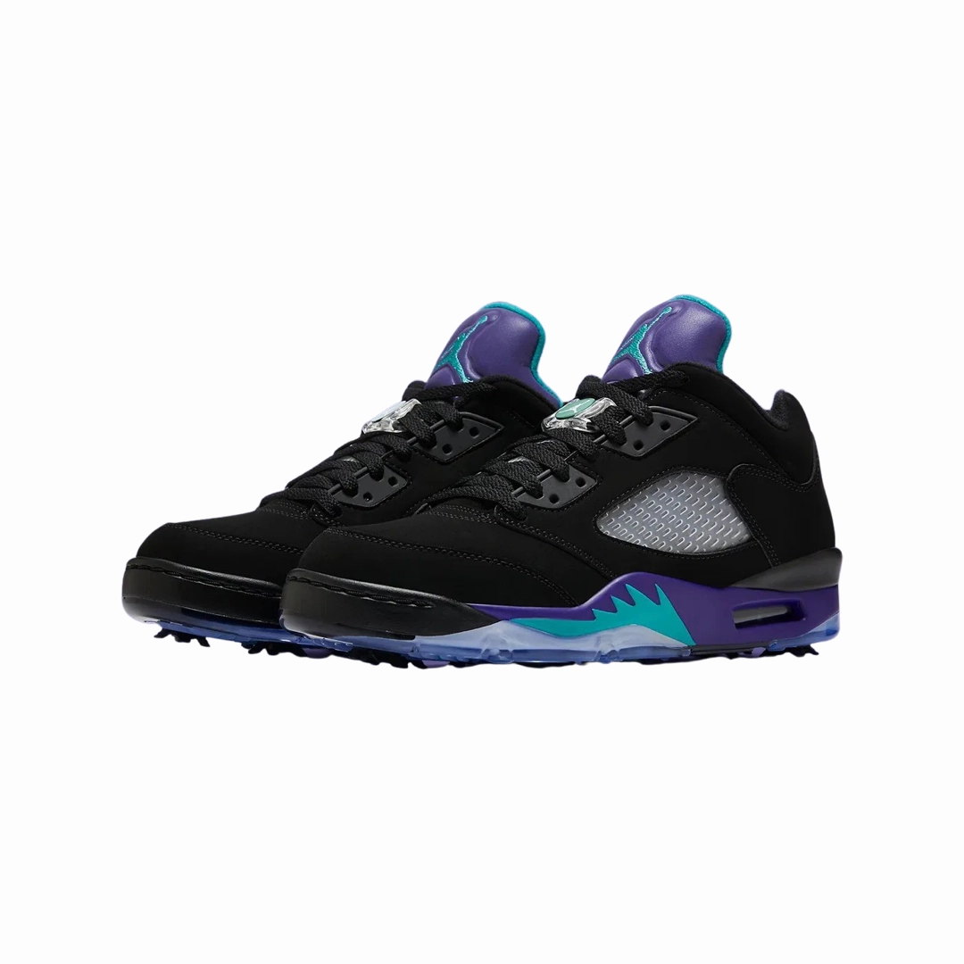 Air Jordan 5 Retro Golf Grape Black Ice Emerald Basketball Shoes