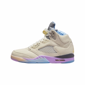 Air Jordan 5 SP We The Best Sail Washed Yellow Violet Star Air Jordan basketball shoes with classic look