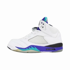 Air Jordan 5 White Grape 2008 White Emerald Grape Ice Discoloured Mesh Air Jordan basketball shoes with classic look
