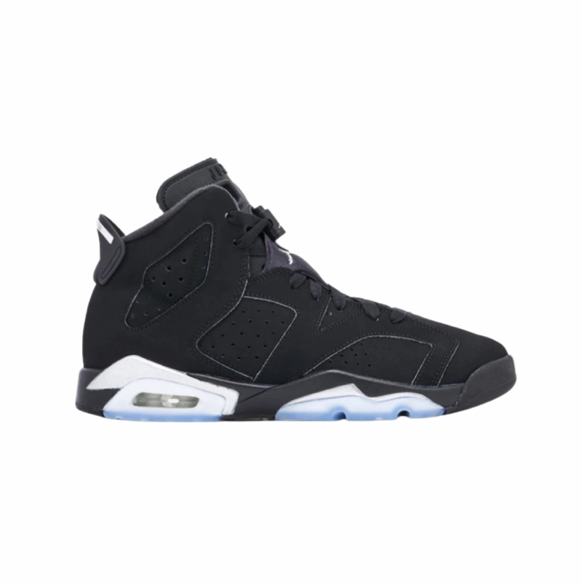 Air Jordan 6 GS Black Metallic Silver Black Basketball Shoes