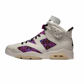 Air Jordan 6 Quai 54 Purple Sail Total Orange Gum Light Brown Baroque Brown Air Jordan basketball shoes with classic look