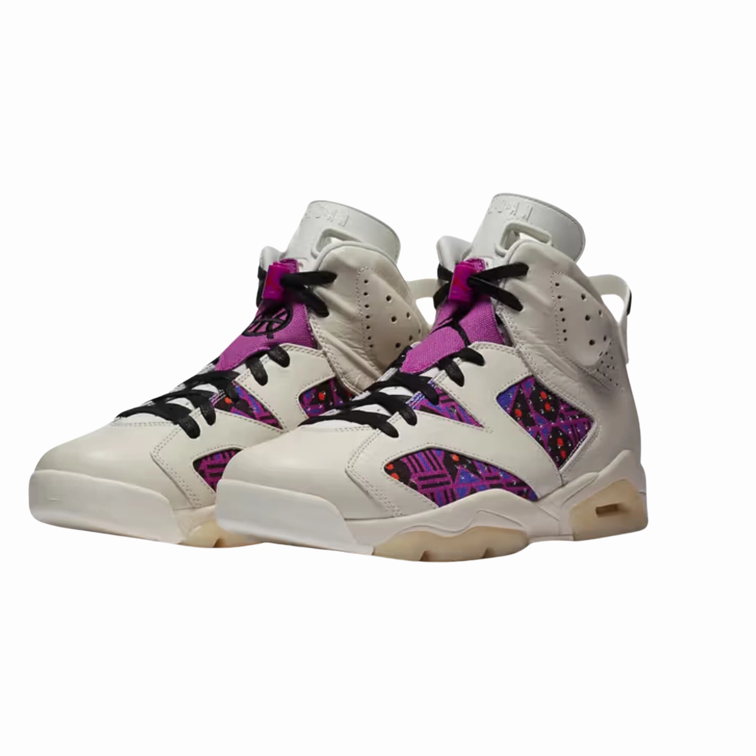 Air Jordan 6 Quai 54 Purple Sail Total Orange Gum Light Brown Baroque Brown Basketball Shoes