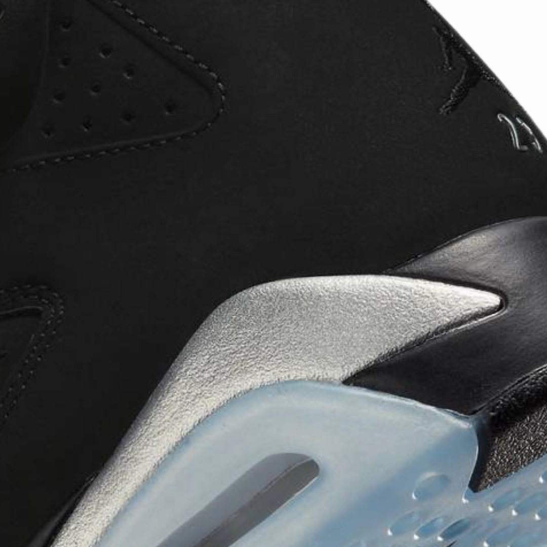 Air Jordan 6 Retro Black Metallic Silver Black Basketball Shoes