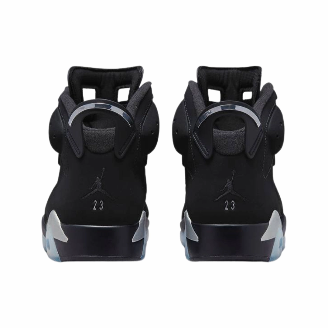 Air Jordan 6 Retro Black Metallic Silver Black Basketball Shoes