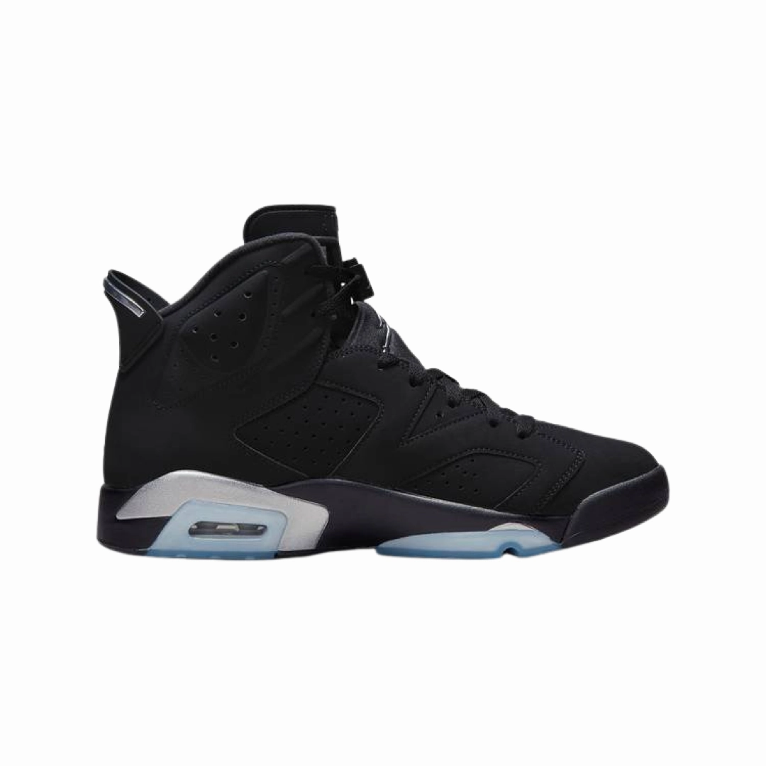 Air Jordan 6 Retro Black Metallic Silver Black Basketball Shoes