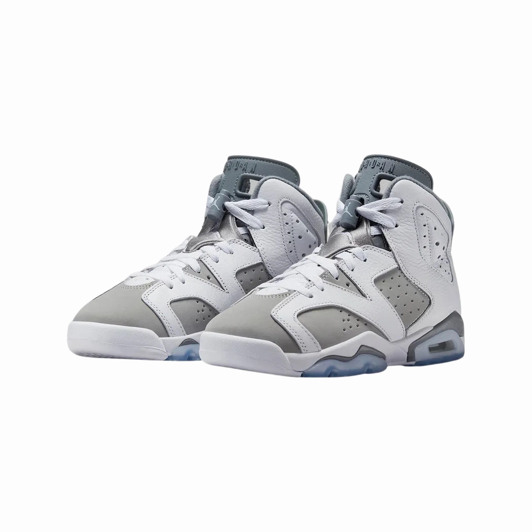 Air Jordan 6 Retro GS Cool Grey White Medium Cool Grey Basketball Shoes