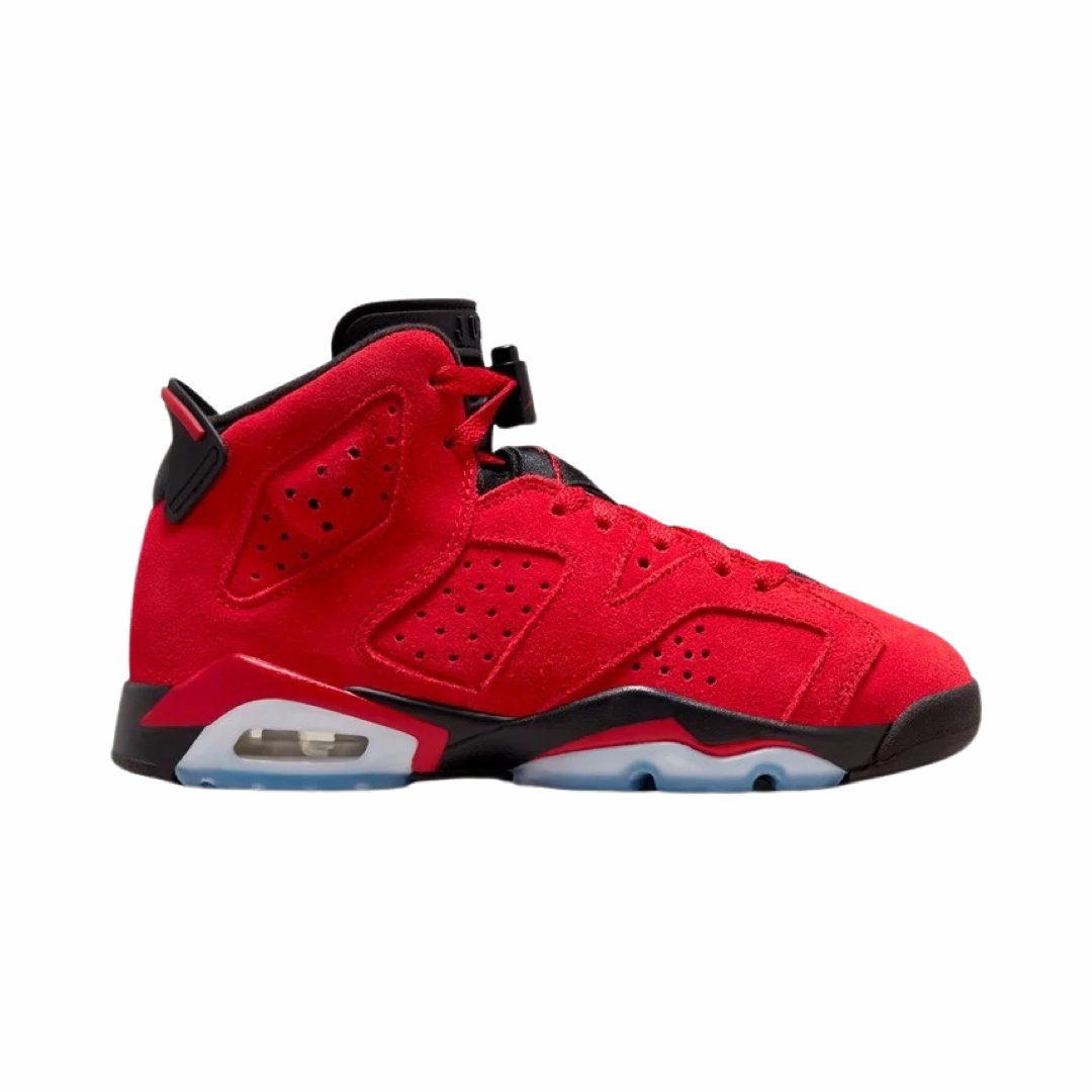 Air Jordan 6 Retro GS Toro Bravo Varsity Red Black Grade School 384665-600 Basketball Shoes