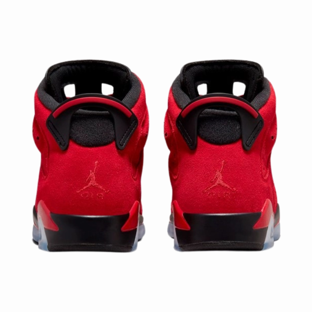 Air Jordan 6 Retro GS Toro Bravo Varsity Red Black Grade School 384665-600 Basketball Shoes
